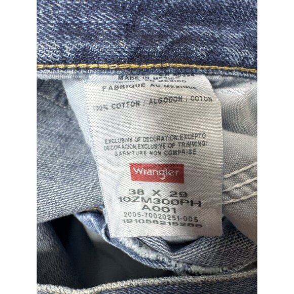 Wrangler Mens Authentics Blue Jeans 38x29 100% Cotton Straight Leg Denim - Picture 5 of 5